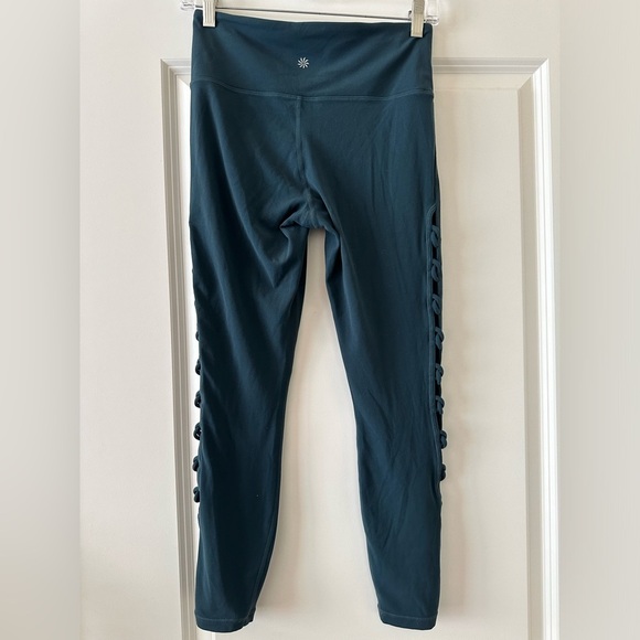 TEAL Color: Athleta Shiva 7/8 Leggings. Cut out sides. Size Small. EUC - Picture 4 of 7